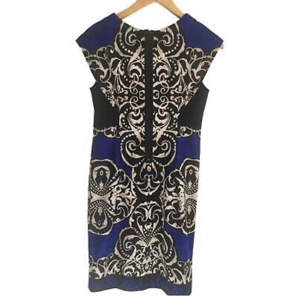 Donna Morgan/A Pea In The Pod Damask Sheath Dress - Picture 2 of 6